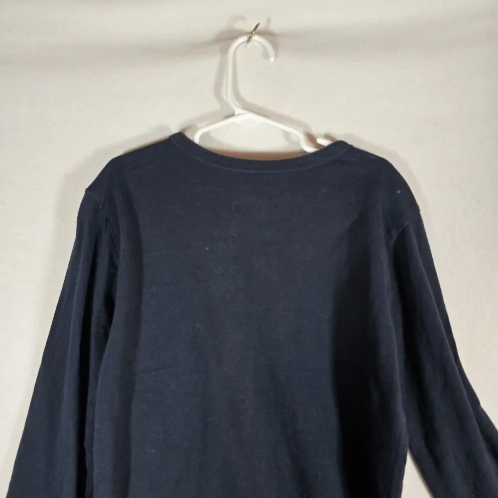 Girls small 7/8 Tee shirt, long sleeves, Dark blue, by The Children's place